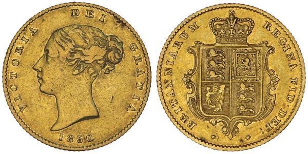 1/2 Sovereign Reino Unido de Gran Bretaña e Irlanda (1801-1922) Oro Victoria (1819 - 1901)