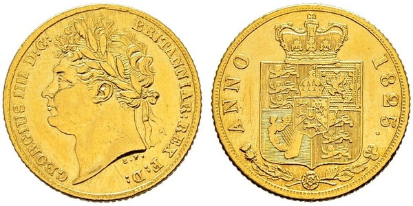 1/2 Sovereign Reino Unido de Gran Bretaña e Irlanda (1801-1922) Oro Jorge IV (1762-1830)
