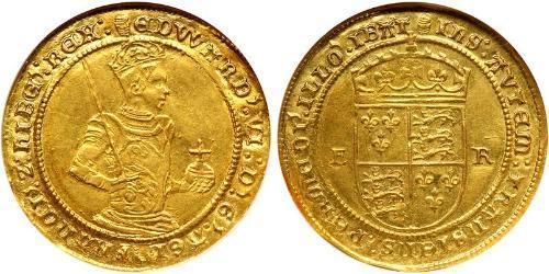 1/2 Sovereign Reino de Inglaterra (927-1649,1660-1707) Oro Eduardo VI  (1537-1553)