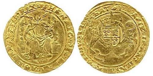 1/2 Sovereign Reino de Inglaterra (927-1649,1660-1707) Oro Enrique VIII (1491 - 1547)