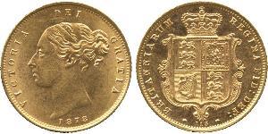1/2 Sovereign 大不列颠及爱尔兰联合王国 (1801 - 1922) 金 维多利亚 (英国君主)