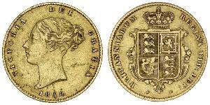 1/2 Sovereign 大不列颠及爱尔兰联合王国 (1801 - 1922) 金 维多利亚 (英国君主)