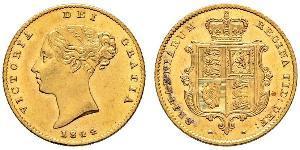 1/2 Sovereign 大不列颠及爱尔兰联合王国 (1801 - 1922) 金 维多利亚 (英国君主)