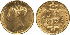 1/2 Sovereign 大不列颠及爱尔兰联合王国 (1801 - 1922) 金 维多利亚 (英国君主)