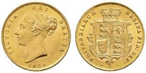 1/2 Sovereign 大不列颠及爱尔兰联合王国 (1801 - 1922) 金 维多利亚 (英国君主)