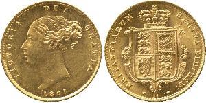 1/2 Sovereign 大不列颠及爱尔兰联合王国 (1801 - 1922) 金 维多利亚 (英国君主)