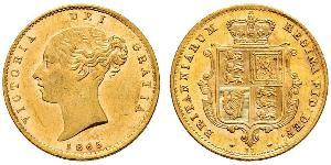 1/2 Sovereign 大不列颠及爱尔兰联合王国 (1801 - 1922) 金 维多利亚 (英国君主)