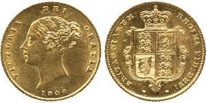 1/2 Sovereign 大不列颠及爱尔兰联合王国 (1801 - 1922) 金 维多利亚 (英国君主)