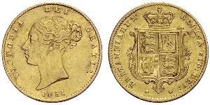 1/2 Sovereign 大不列颠及爱尔兰联合王国 (1801 - 1922) 金 维多利亚 (英国君主)