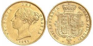 1/2 Sovereign 大不列颠及爱尔兰联合王国 (1801 - 1922) 金 维多利亚 (英国君主)