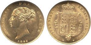 1/2 Sovereign 大不列颠及爱尔兰联合王国 (1801 - 1922) 金 维多利亚 (英国君主)
