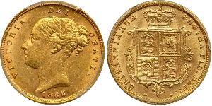 1/2 Sovereign 大不列颠及爱尔兰联合王国 (1801 - 1922) 金 维多利亚 (英国君主)
