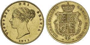 1/2 Sovereign 大不列颠及爱尔兰联合王国 (1801 - 1922) 金 维多利亚 (英国君主)