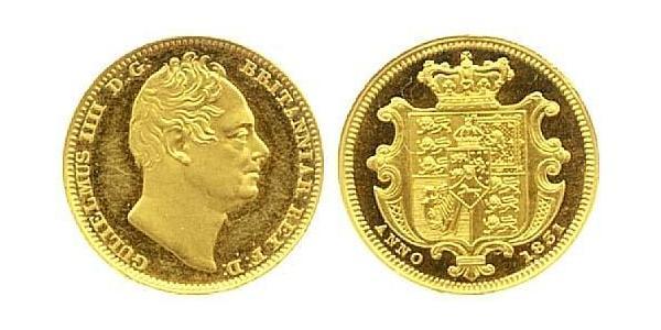 1/2 Sovereign 大不列颠及爱尔兰联合王国 (1801 - 1922) 金 威廉四世 (英國)