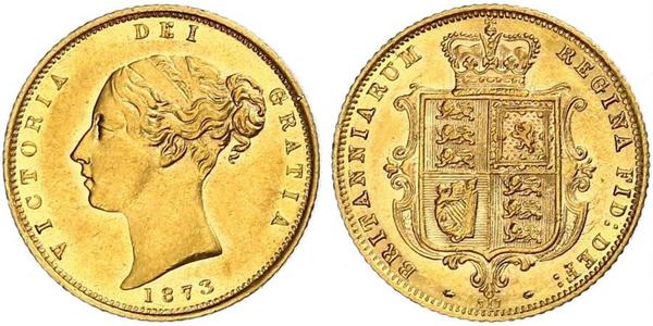1/2 Sovereign 大不列颠及爱尔兰联合王国 (1801 - 1922) 金 维多利亚 (英国君主)