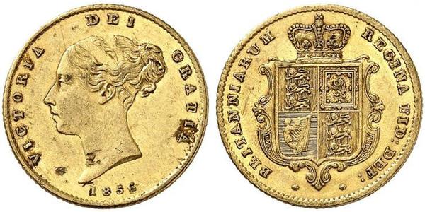 1/2 Sovereign 大不列颠及爱尔兰联合王国 (1801 - 1922) 金 维多利亚 (英国君主)