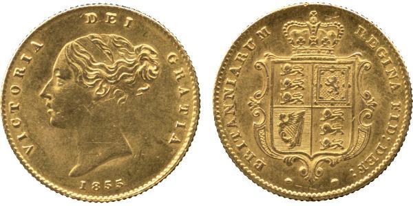 1/2 Sovereign 大不列颠及爱尔兰联合王国 (1801 - 1922) 金 维多利亚 (英国君主)
