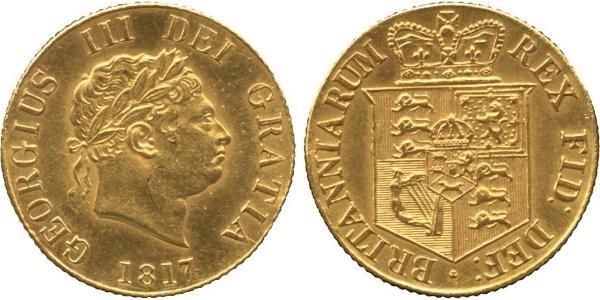 1/2 Sovereign 大不列颠及爱尔兰联合王国 (1801 - 1922) 金 喬治三世 (1738-1820)