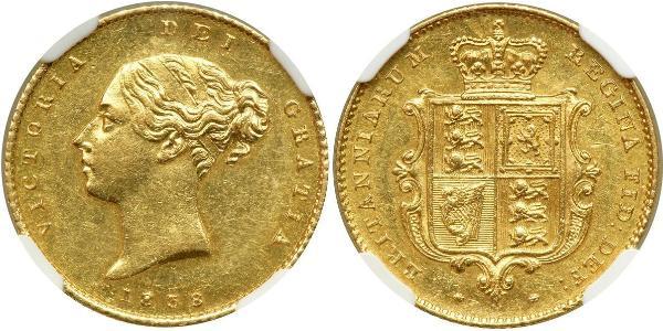 1/2 Sovereign 大不列颠及爱尔兰联合王国 (1801 - 1922) 金 维多利亚 (英国君主)