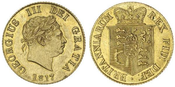 1/2 Sovereign 大不列颠及爱尔兰联合王国 (1801 - 1922) 金 喬治三世 (1738-1820)