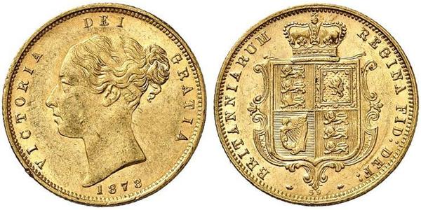 1/2 Sovereign 大不列颠及爱尔兰联合王国 (1801 - 1922) 金 维多利亚 (英国君主)