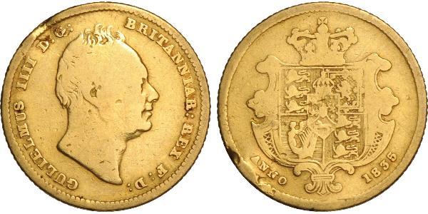 1/2 Sovereign 大不列颠及爱尔兰联合王国 (1801 - 1922) 金 威廉四世 (英國)