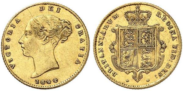 1/2 Sovereign 大不列颠及爱尔兰联合王国 (1801 - 1922) 金 维多利亚 (英国君主)