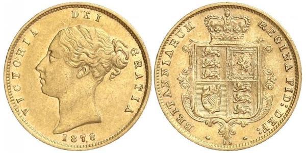 1/2 Sovereign 大不列颠及爱尔兰联合王国 (1801 - 1922) 金 维多利亚 (英国君主)