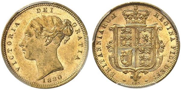 1/2 Sovereign 大不列颠及爱尔兰联合王国 (1801 - 1922) 金 维多利亚 (英国君主)