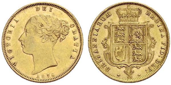 1/2 Sovereign 大不列颠及爱尔兰联合王国 (1801 - 1922) 金 维多利亚 (英国君主)