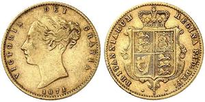 1/2 Sovereign 澳大利亚 金 维多利亚 (英国君主)