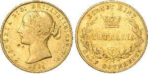 1/2 Sovereign 澳大利亚 金 维多利亚 (英国君主)