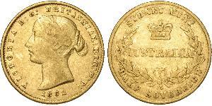 1/2 Sovereign 澳大利亚 金 维多利亚 (英国君主)