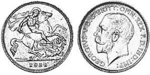 1/2 Sovereign 澳大利亚 金 乔治五世  (1865-1936)