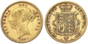 1/2 Sovereign 澳大利亚 金 维多利亚 (英国君主)