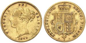 1/2 Sovereign 澳大利亚 金 维多利亚 (英国君主)