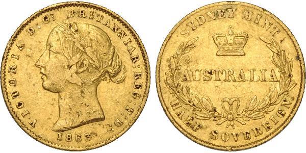 1/2 Sovereign 澳大利亚 金 维多利亚 (英国君主)
