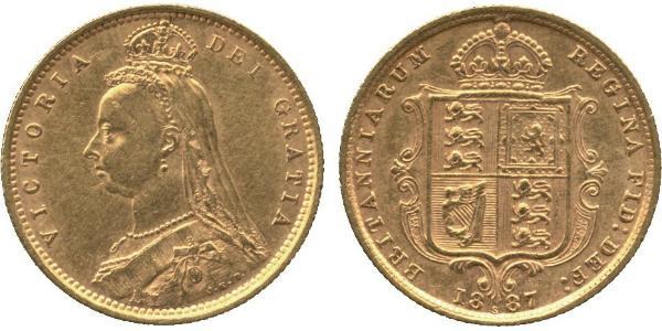 1/2 Sovereign 澳大利亚 金 维多利亚 (英国君主)