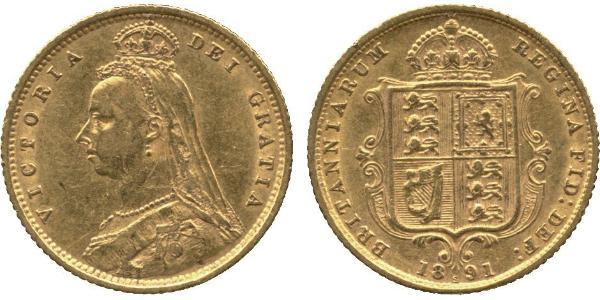 1/2 Sovereign 澳大利亚 金 维多利亚 (英国君主)