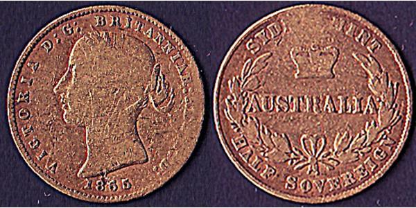 1/2 Sovereign 澳大利亚 金 维多利亚 (英国君主)