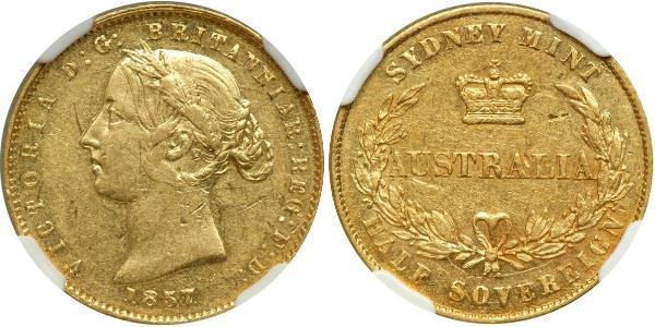 1/2 Sovereign 澳大利亚 金 维多利亚 (英国君主)