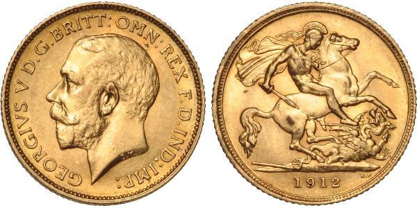 1/2 Sovereign 澳大利亚 金 乔治五世  (1865-1936)