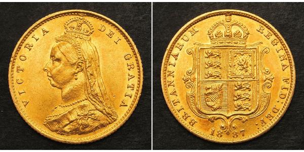 1/2 Sovereign 澳大利亚 金 维多利亚 (英国君主)