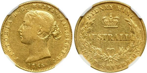1/2 Sovereign 澳大利亚 金 维多利亚 (英国君主)