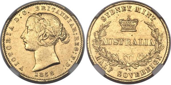 1/2 Sovereign 澳大利亚 金 维多利亚 (英国君主)