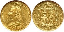 1/2 Sovereign 英国 金 维多利亚 (英国君主)
