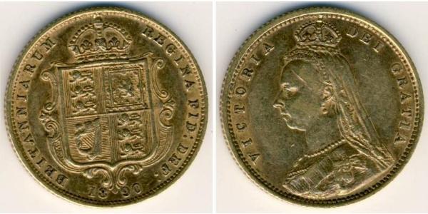 1/2 Sovereign 英国 金 维多利亚 (英国君主)