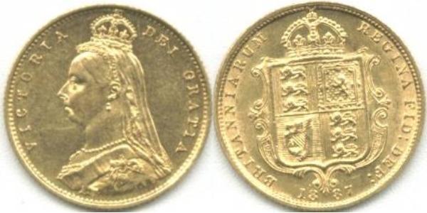 1/2 Sovereign 英国 金 维多利亚 (英国君主)