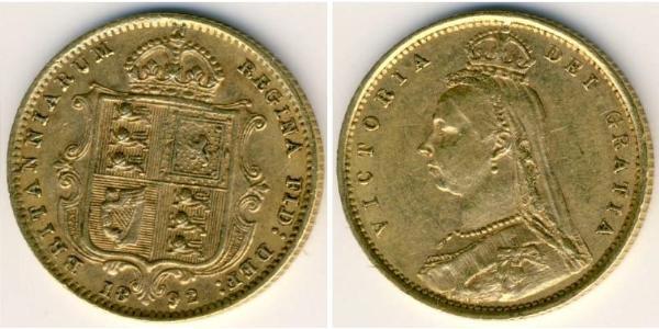 1/2 Sovereign 英国 金 维多利亚 (英国君主)
