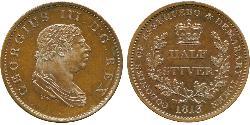 1/2 Stiver Reino Unido de Gran Bretaña e Irlanda (1801-1922) Cobre Jorge III (1738-1820)